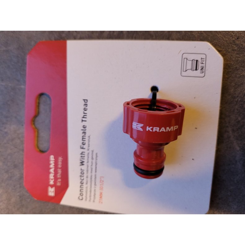 Hankobling med indv. gevind 1/2"